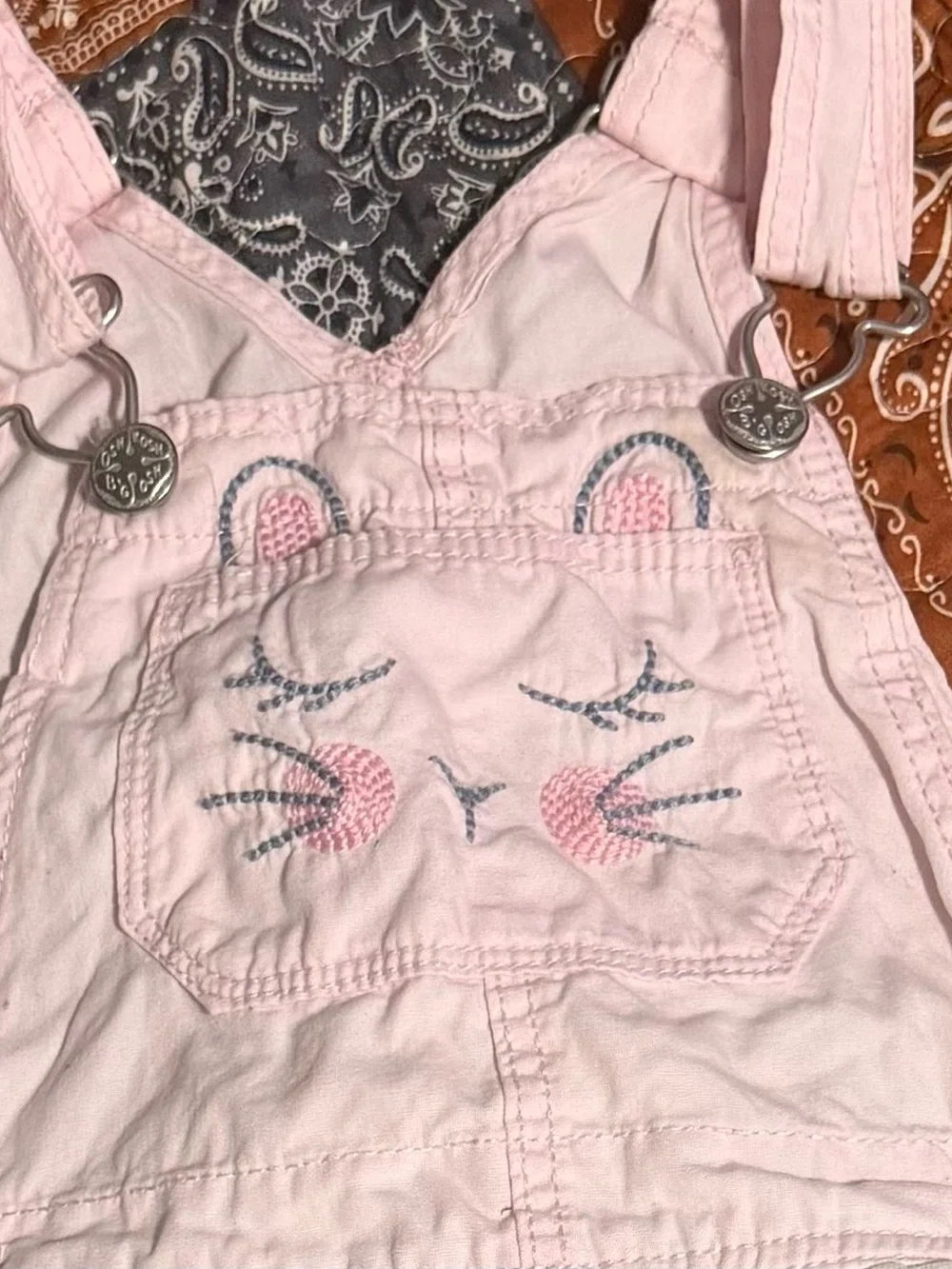Osh Kosh B’Gosh Toddler Girls Size 4T Jumper Overall Bunny Dress
